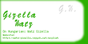 gizella watz business card